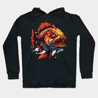 Halloween Design Creepy Zombie Fish Hoodie